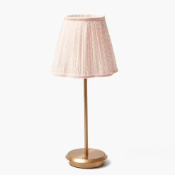 Rechargeable Table Lamps<Mrs. Alice Tall Rechargeable Lamp with Pink Lotus Shade (18cm)
