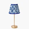Rechargeable Table Lamps<Mrs. Alice Tall Rechargeable Lamp with Cobalt Ikat Shade (18cm)