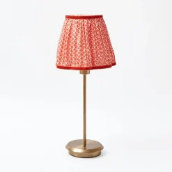 Rechargeable Table Lamps<Mrs. Alice Tall Rechargeable Lamp with Orange Lotus Shade (18cm)