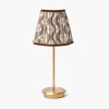 Rechargeable Table Lamps<Mrs. Alice Tall Rechargeable Lamp with Chocolate Ikat Shade (18cm)