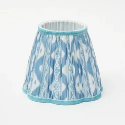Rechargeable Table Lamps<Mrs. Alice Tall Rechargeable Lamp with Blue Ikat Shade (18cm)
