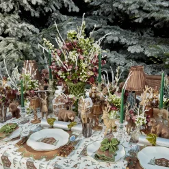 Rechargeable Table Lamps<Mrs. Alice Tall Rechargeable Lamp with Brown Frilled Silk Shade (18cm)