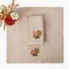 Napkins<Mrs. Alice Taupe Embroidered Turkey Linen Napkins (Set of 4)