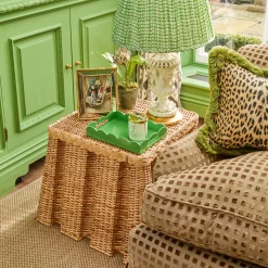Furniture | Furniture<Mrs. Alice The Bettina Box Pleated Rattan Stool