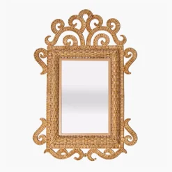 Mirrors<Mrs. Alice The Small Grand Rattan Mirror