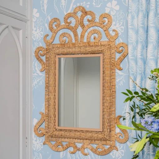 Mirrors<Mrs. Alice The Small Grand Rattan Mirror