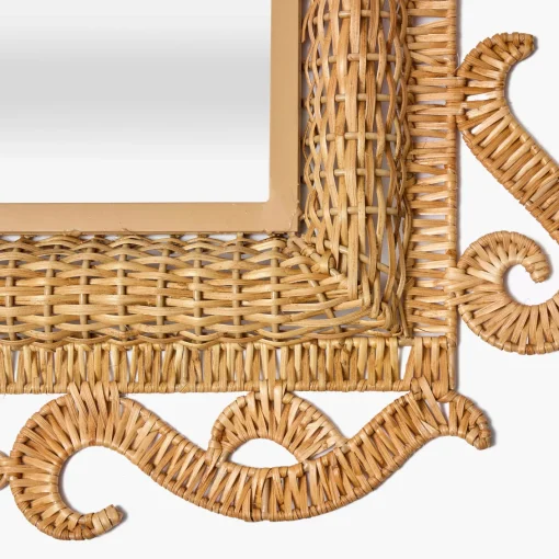 Mirrors<Mrs. Alice The Small Grand Rattan Mirror