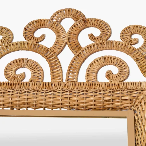 Mirrors<Mrs. Alice The Small Grand Rattan Mirror