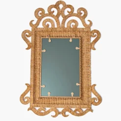 Mirrors<Mrs. Alice The Small Grand Rattan Mirror