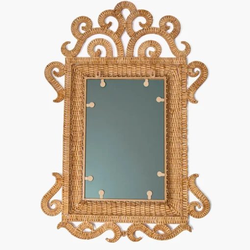 Mirrors<Mrs. Alice The Small Grand Rattan Mirror