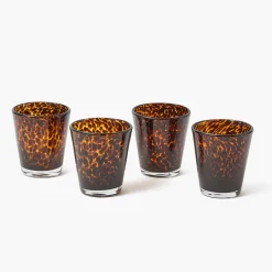 Summer Glassware | Glasses<Mrs. Alice Tortoiseshell Glasses (Set of 4)