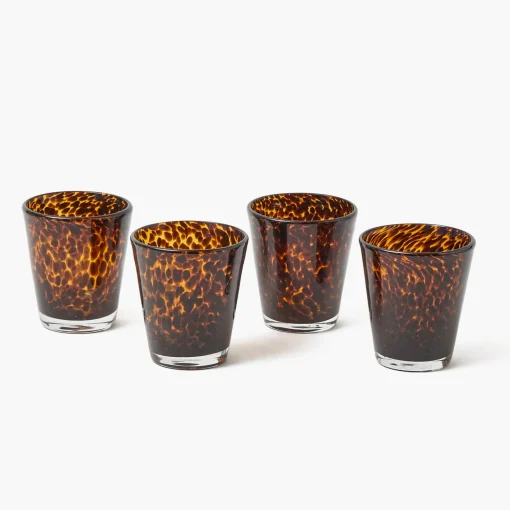 Summer Glassware | Glasses<Mrs. Alice Tortoiseshell Glasses (Set of 4)