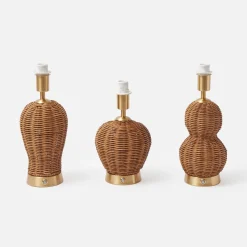 Rechargeable Table Lamps | Lamp Stands<Mrs. Alice Trio of Rechargeable Rattan Lamps