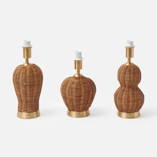 Rechargeable Table Lamps | Lamp Stands<Mrs. Alice Trio of Rechargeable Rattan Lamps