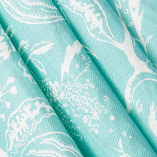 Serena Fresson Fabrics<Mrs. Alice Turquoise Chelsea Square Fabric