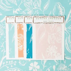 Serena Fresson Fabrics<Mrs. Alice Turquoise Chelsea Square Fabric