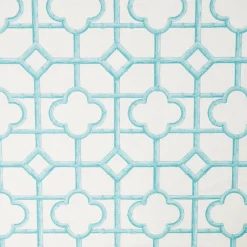 Serena Fresson Fabrics<Mrs. Alice Turquoise Shaded Bamboo Fabric