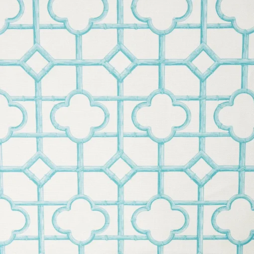 Serena Fresson Fabrics<Mrs. Alice Turquoise Shaded Bamboo Fabric