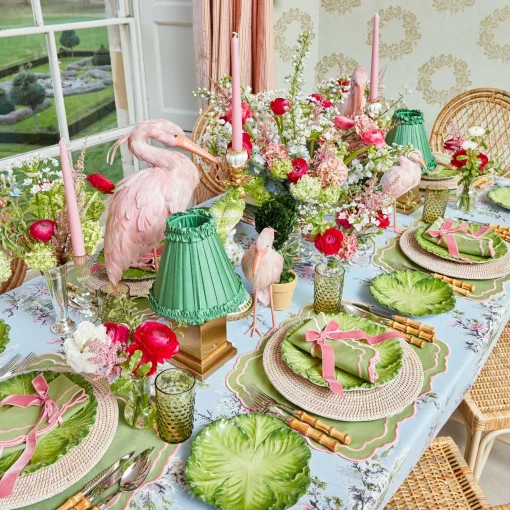 Napkins | Mrs. Alice Monogram<Mrs. Alice Valérie Green & Pink Napkins (Set of 4)