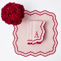 Napkins | Mrs. Alice Monogram<Mrs. Alice Valérie Pink Napkins (Set of 4)