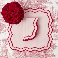 Napkins | Mrs. Alice Monogram<Mrs. Alice Valérie Pink Napkins (Set of 4)
