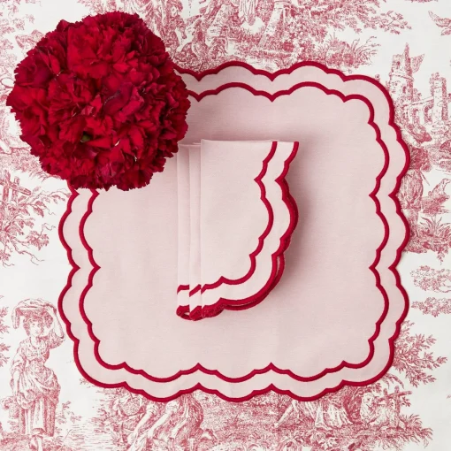 Napkins | Mrs. Alice Monogram<Mrs. Alice Valérie Pink Napkins (Set of 4)