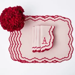 Table Linen Sets | Mrs. Alice Monogram<Mrs. Alice Valérie Pink Placemats & Napkins (Set of 4)