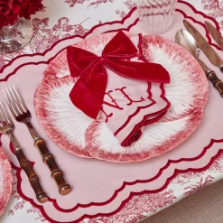 Table Linen Sets | Mrs. Alice Monogram<Mrs. Alice Valérie Pink Placemats & Napkins (Set of 4)