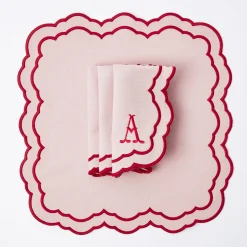 Table Linen Sets | Mrs. Alice Monogram<Mrs. Alice Valérie Pink Placemats & Napkins (Set of 4)