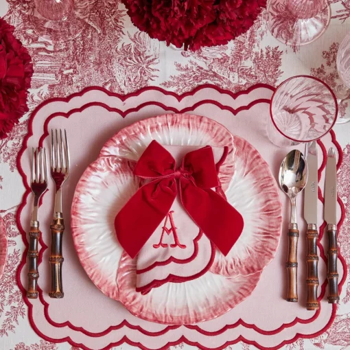 Table Linen Sets | Mrs. Alice Monogram<Mrs. Alice Valérie Pink Placemats & Napkins (Set of 4)
