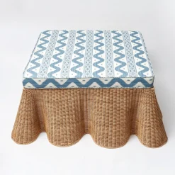 Furniture | Furniture<Mrs. Alice Vivienne Rattan Scalloped Ottoman