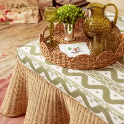 Furniture | Furniture<Mrs. Alice Vivienne Rattan Scalloped Ottoman