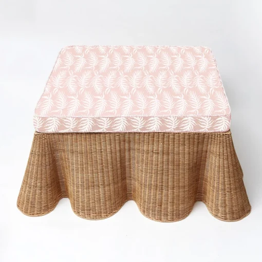 Furniture | Furniture<Mrs. Alice Vivienne Rattan Scalloped Ottoman