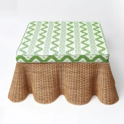 Furniture | Furniture<Mrs. Alice Vivienne Rattan Scalloped Ottoman