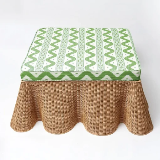 Furniture | Furniture<Mrs. Alice Vivienne Rattan Scalloped Ottoman