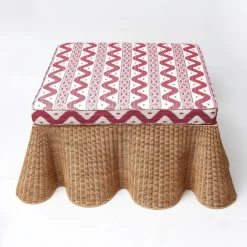 Furniture | Furniture<Mrs. Alice Vivienne Rattan Scalloped Ottoman