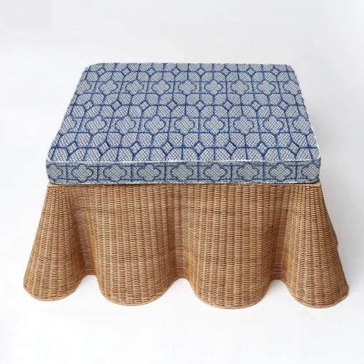 Furniture | Furniture<Mrs. Alice Vivienne Rattan Scalloped Ottoman