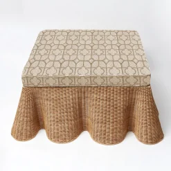 Furniture | Furniture<Mrs. Alice Vivienne Rattan Scalloped Ottoman