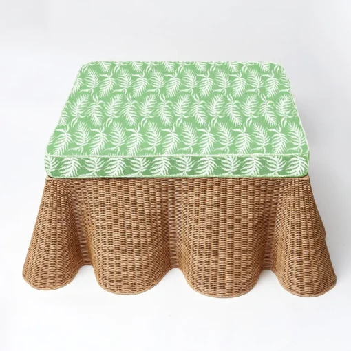 Furniture | Furniture<Mrs. Alice Vivienne Rattan Scalloped Ottoman