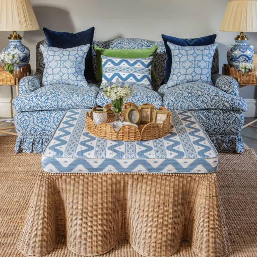 Furniture | Furniture<Mrs. Alice Vivienne Rattan Scalloped Ottoman