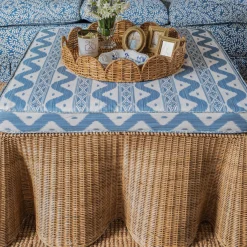 Furniture | Furniture<Mrs. Alice Vivienne Rattan Scalloped Ottoman