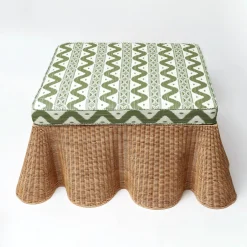 Furniture | Furniture<Mrs. Alice Vivienne Rattan Scalloped Ottoman