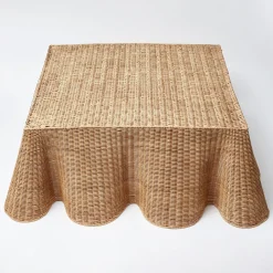 Furniture | Furniture<Mrs. Alice Vivienne Rattan Scalloped Ottoman