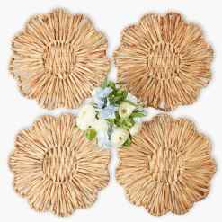 Summer Table Linen | Placemats<Mrs. Alice Water Hyacinth Placemats (Set of 4)