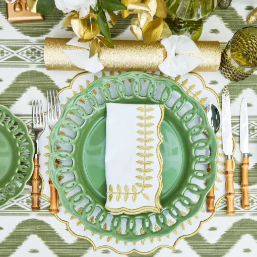Napkins<Mrs. Alice White & Gold Laurel Napkins (Set of 4)