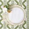 Placemats<Mrs. Alice White & Gold Laurel Placemats (Set of 4)