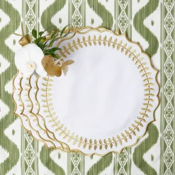 Placemats<Mrs. Alice White & Gold Laurel Placemats (Set of 4)