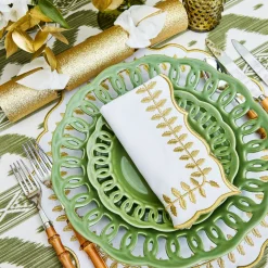 Table Linen Sets<Mrs. Alice White & Gold Laurel Placemats & Napkins (Set of 4)