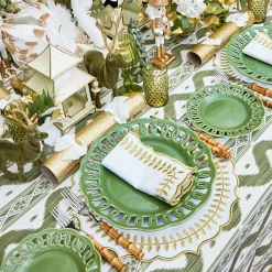 Placemats<Mrs. Alice White & Gold Laurel Placemats (Set of 4)