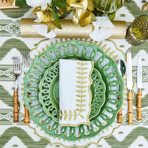 Table Linen Sets<Mrs. Alice White & Gold Laurel Placemats & Napkins (Set of 4)